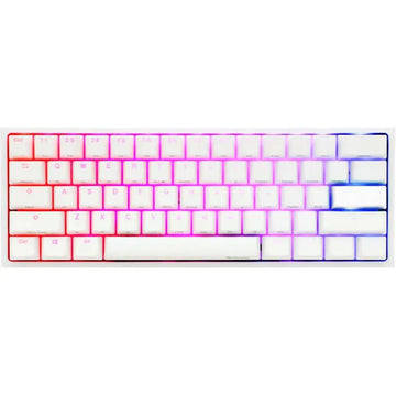 Ducky Keyboard One 2 Pro 60% Mechanical Keyboard; RGB; PBT Double Shot Keycaps - White- Cherry Brown .-1